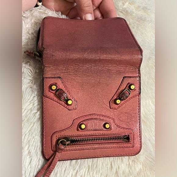 Balenciaga Leather Studded zip around bifolder Wallet - Picture 3 of 13